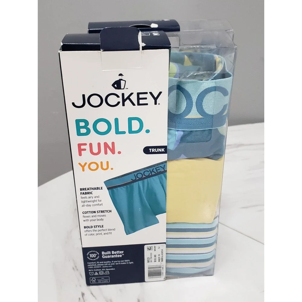 6 PAIR - 3-pack NEW Jockey‎ True Style Cotton Stretch BOXER BRIEF Size MEDIUM